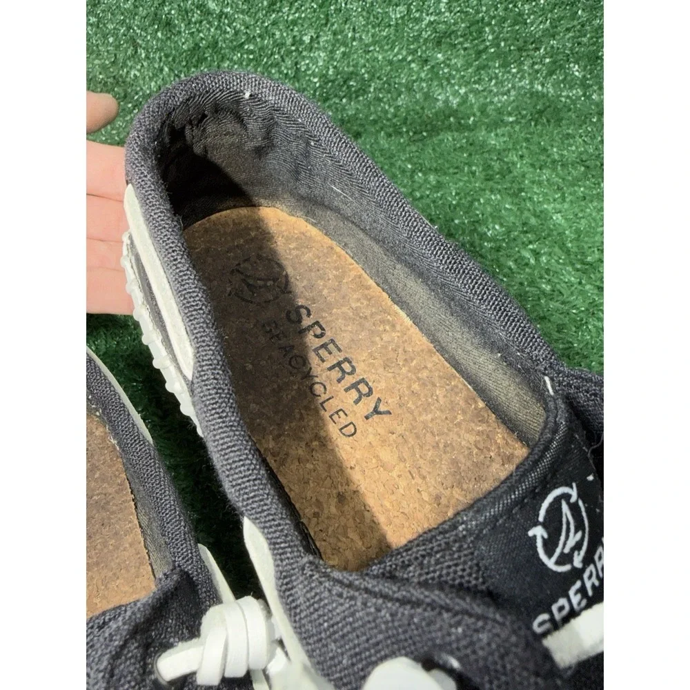 Sperry Shoes Womens Size 7.5 Bahama 2.0 Black White Causal Platform Sneakers